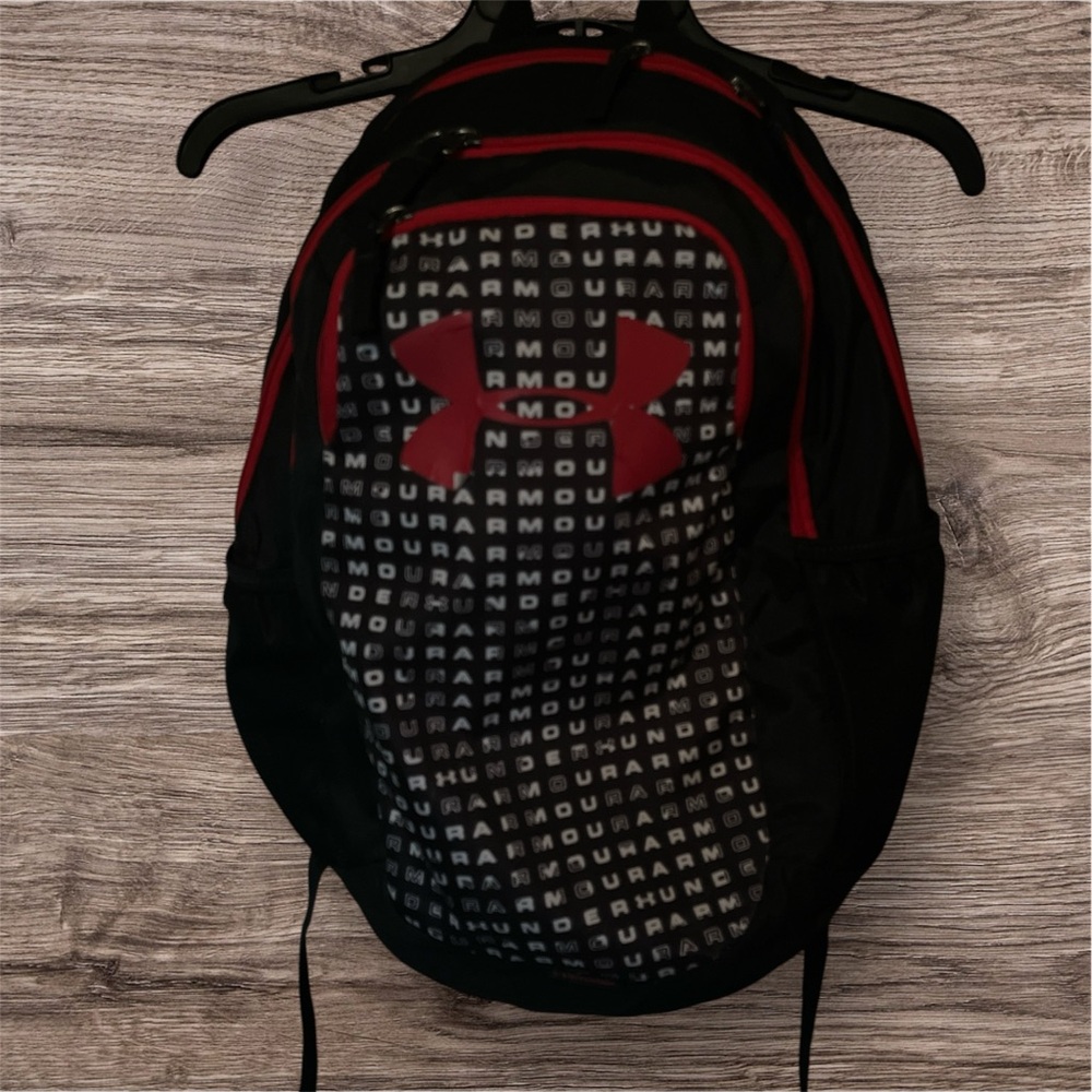 UNDER ARMOUR ADULT SCRIMMAGE BACKPACK 2.0 , BLACK/RED , ONE SIZE FITS ALL